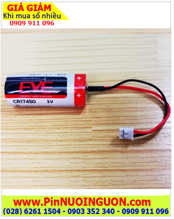 EVE CR17450 (ZẮC CẮM); Pin nuôi nguồn EVE CR17450 Lithium 3v 4/5A 2200mAh chính hãng